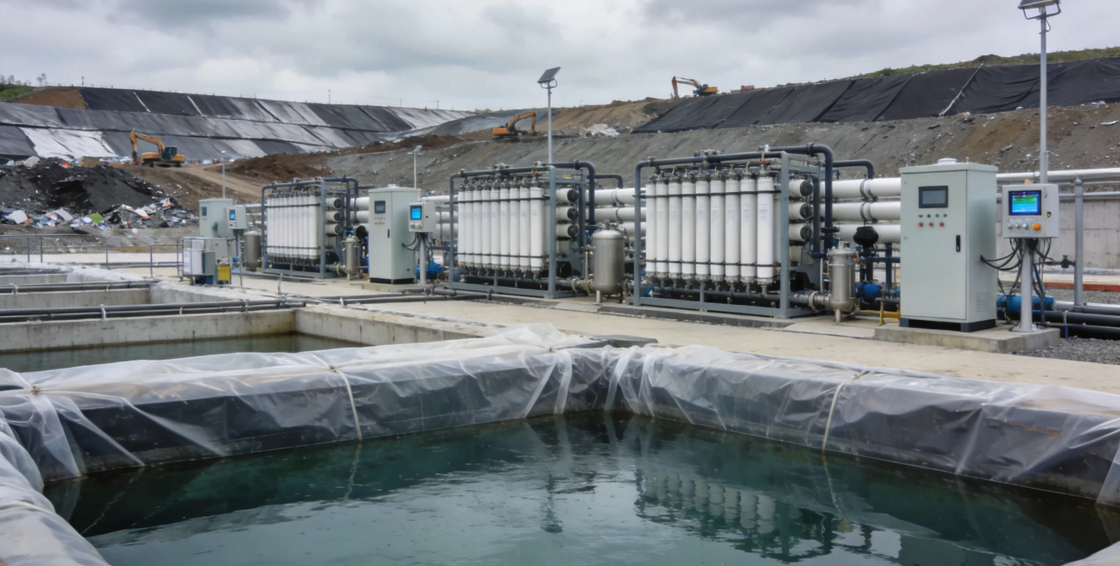 Pilot-scale project for reverse osmosis treatment of landfill leachate